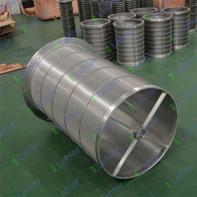 Perlenmühle Außenaxial von außen nach innen SS304 Edelstahlflansche 80 Mesh Wedge Wire Basket